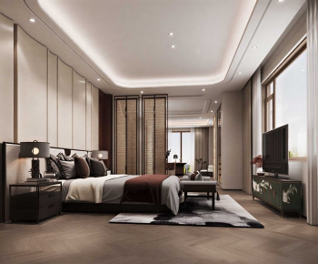 New Chinese Style Bedroom-ID:490003118