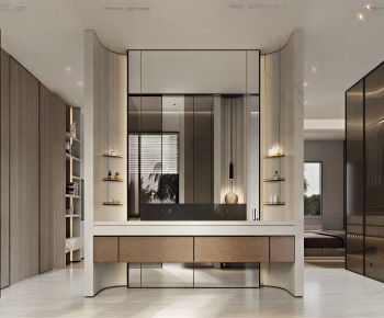 Modern Clothes Storage Area-ID:457781082