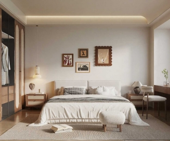 Wabi-sabi Style Bedroom-ID:792768963