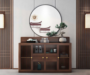 New Chinese Style Entrance Cabinet-ID:191204079