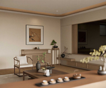 New Chinese Style A Living Room-ID:408051017