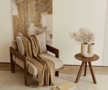 Wabi-sabi Style Lounge Chair-ID:948364971