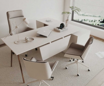 Modern Office Desk And Chair-ID:248625991