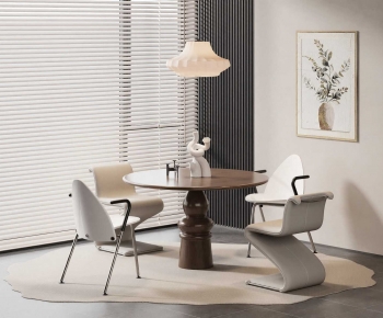 French Style Dining Table And Chairs-ID:433914901