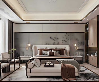 New Chinese Style Bedroom-ID:960519361