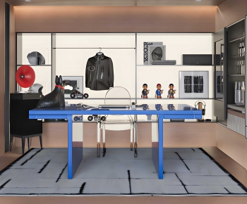 Modern Computer Desk And Chair-ID:586168054