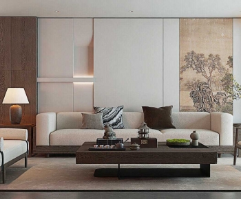 New Chinese Style A Living Room-ID:546391012