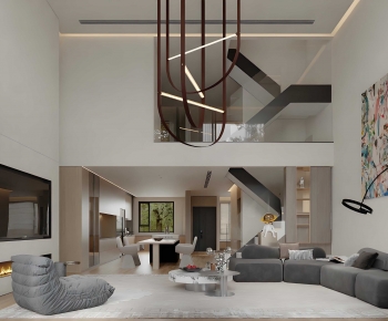 Modern A Living Room-ID:613008022