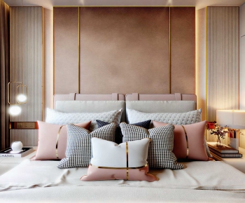 Modern Double Bed-ID:235627899