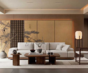 New Chinese Style A Living Room-ID:577768093