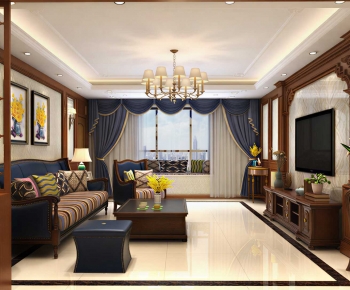 American Style A Living Room-ID:677375084