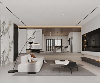 New Chinese Style A Living Room-ID:902848018