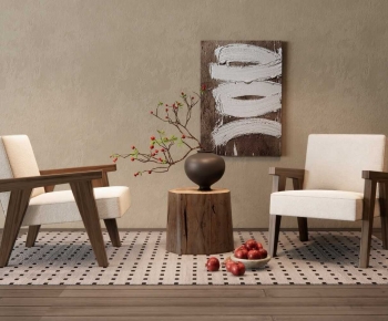 Wabi-sabi Style Lounge Chair-ID:286309794