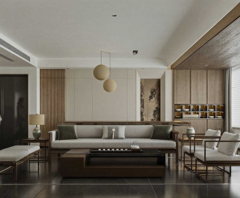 New Chinese Style A Living Room-ID:230237961