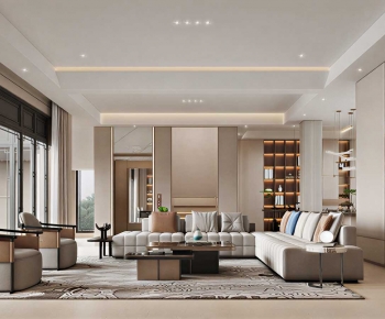 New Chinese Style A Living Room-ID:467745074