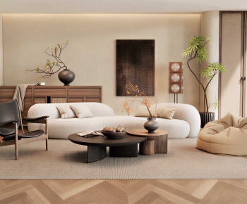 Wabi-sabi Style A Living Room-ID:239074956