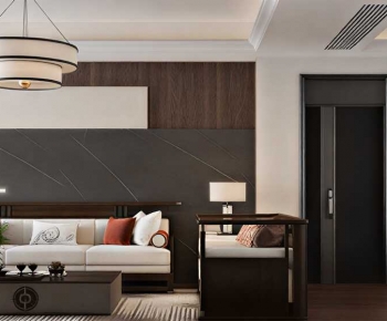 New Chinese Style A Living Room-ID:859589104