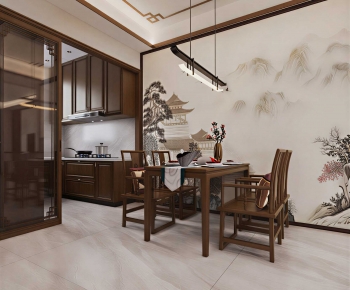 New Chinese Style Dining Room-ID:138850265