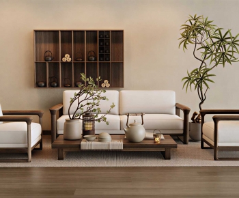 New Chinese Style Sofa Combination-ID:471050021