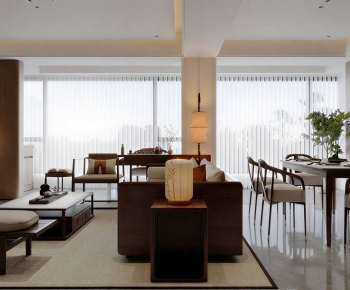 New Chinese Style A Living Room-ID:987124929