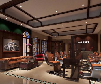 Retro Style Barbershop-ID:325207006