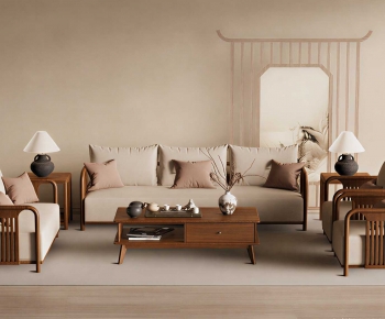 New Chinese Style Sofa Combination-ID:808111918