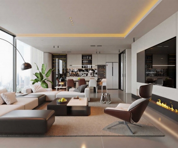 Modern A Living Room-ID:206454046