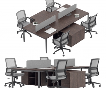 Modern Office Desk And Chair-ID:412117005