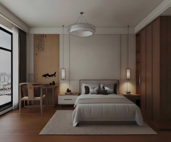 New Chinese Style Bedroom-ID:204840905