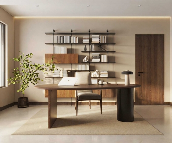 Wabi-sabi Style Study Space-ID:676083091