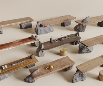 Wabi-sabi Style Tea Tables And Chairs-ID:382165913