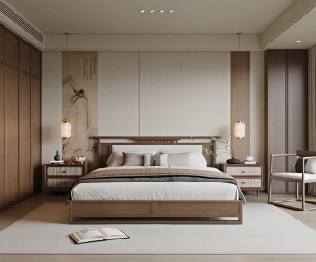 New Chinese Style Bedroom-ID:378978017