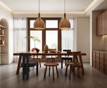 Wabi-sabi Style Dining Room-ID:300071951