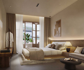 Wabi-sabi Style Bedroom-ID:965115071