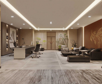 New Chinese Style Manager's Office-ID:234442951