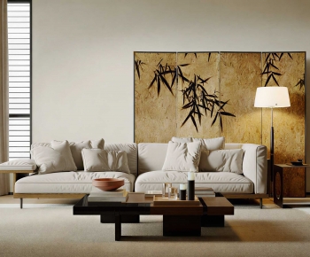 Wabi-sabi Style Sofa Combination-ID:502573018