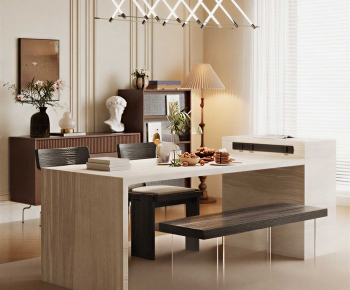 French Style Dining Table And Chairs-ID:119171185