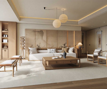 New Chinese Style A Living Room-ID:912322048