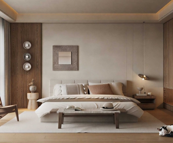 Wabi-sabi Style Bedroom-ID:719630748