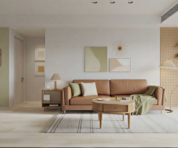 Wabi-sabi Style A Living Room-ID:851527935