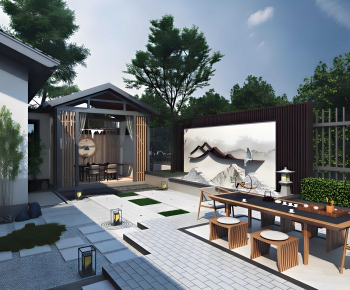 New Chinese Style Courtyard/landscape-ID:438617941