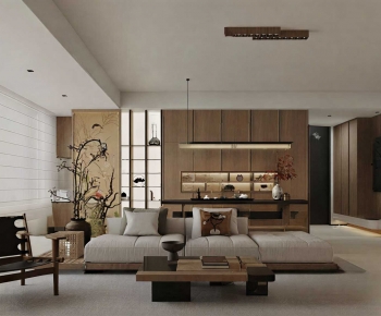 New Chinese Style A Living Room-ID:935570962