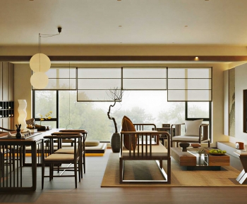 New Chinese Style A Living Room-ID:181699991