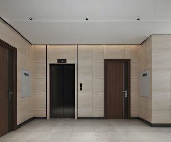 Modern Office Elevator Hall-ID:701548107