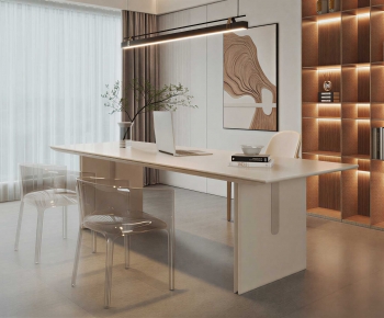 Modern Computer Desk And Chair-ID:556322103