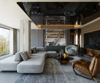 Modern A Living Room-ID:529100892