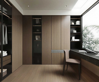 Modern Clothes Storage Area-ID:589634904