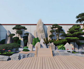 New Chinese Style Courtyard/landscape-ID:637336974