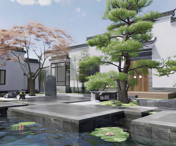 New Chinese Style Courtyard/landscape-ID:782454974