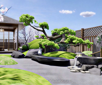 New Chinese Style Courtyard/landscape-ID:690387015